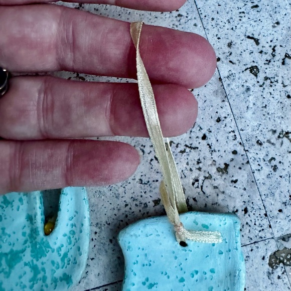 Cactus Ceramic Ornaments Holiday Tree Mint & Pink New - Picture 5 of 5